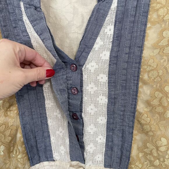 Gimmicks By BKE Top Womens L V-Neck 3/4 Sleeve Pullover Shirt Lace Beaded Boho - Picture 6 of 15